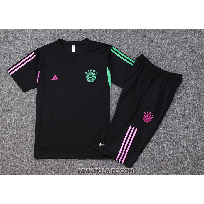 Chandal del Bayern Munich 2023-2024 Manga Corta Negro - Pantalon Corto